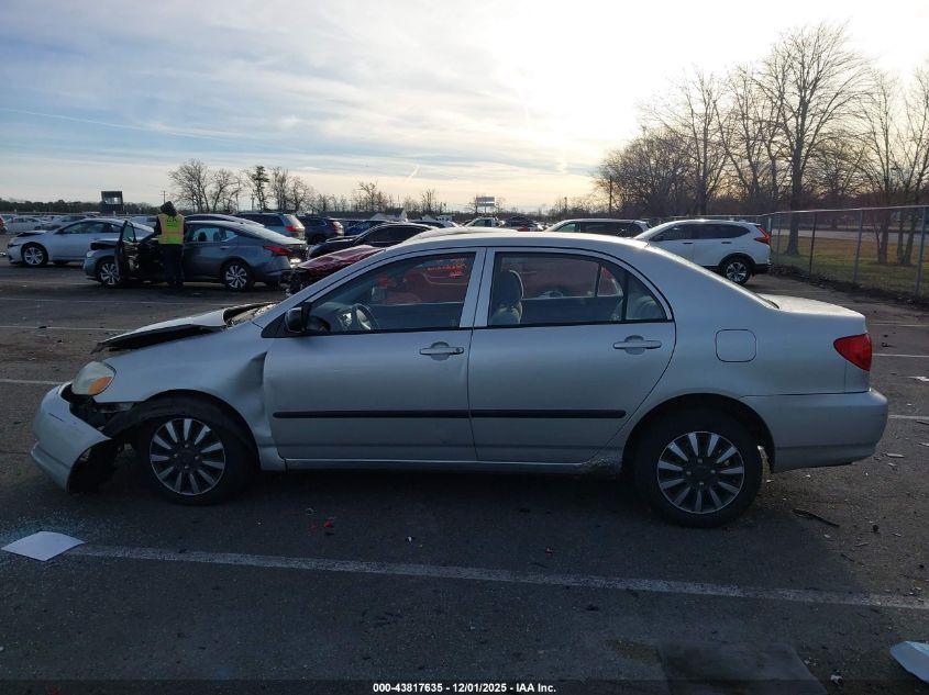 2003 Toyota Corolla Ce VIN: JTDBR32E230019176 Lot: 43817635