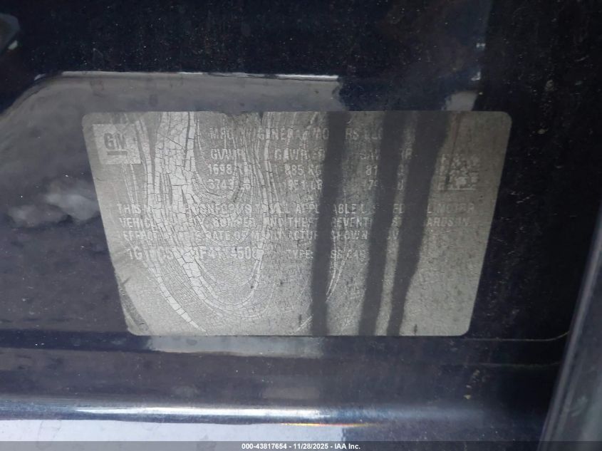 2015 Chevrolet Sonic Lt Auto VIN: 1G1JC5SH4F4114508 Lot: 43817654