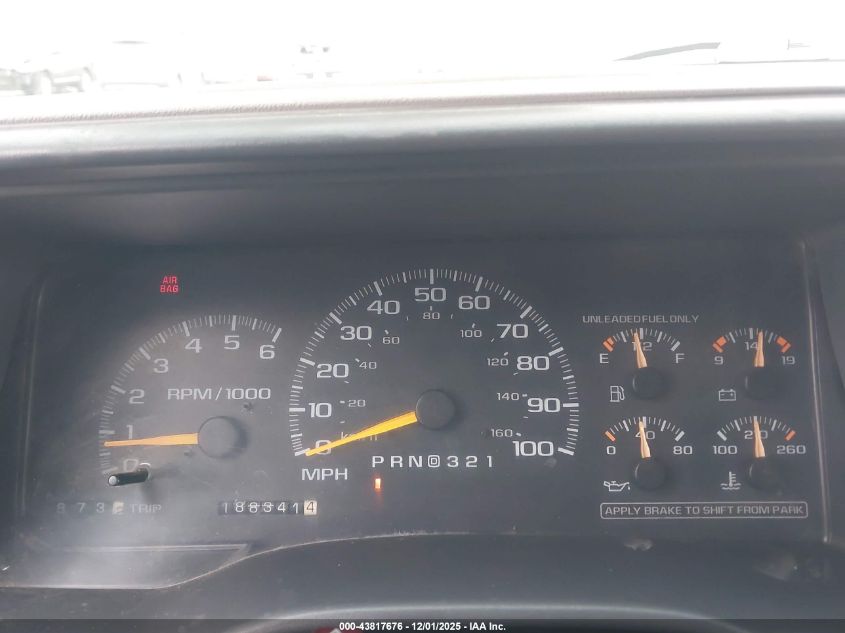 1996 Chevrolet Gmt-400 K1500 VIN: 2GCEK19R7T1191187 Lot: 43817676