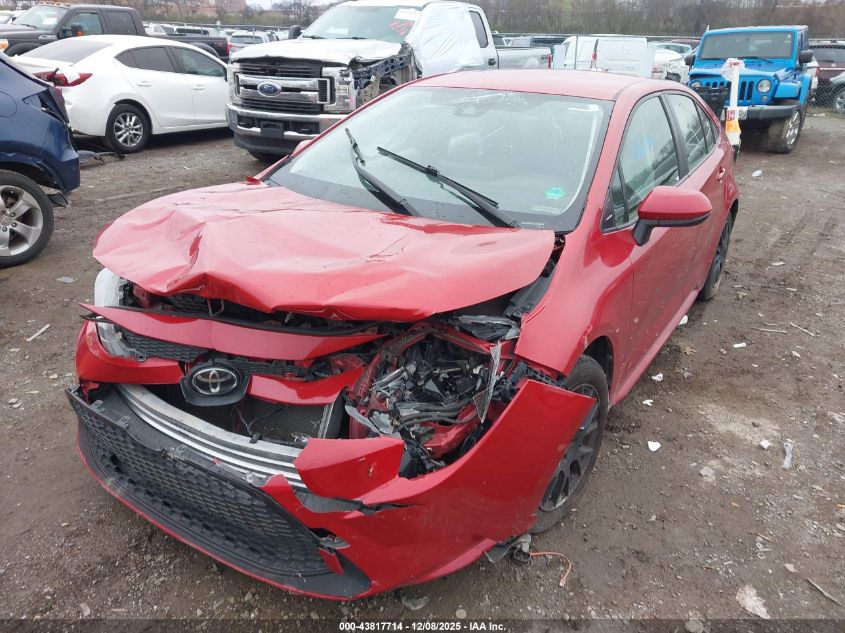 2020 Toyota Corolla Le VIN: JTDEPRAE5LJ098490 Lot: 43817714
