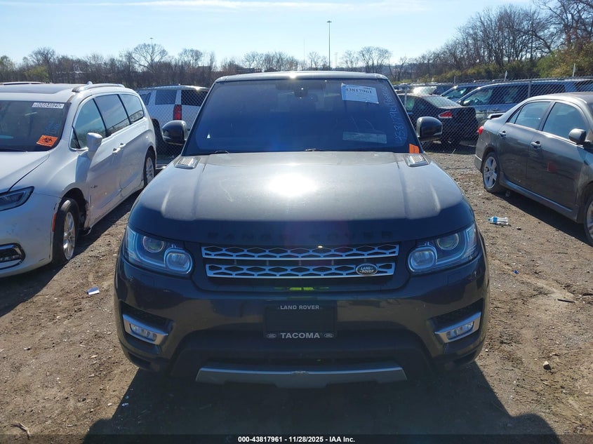 2016 Land Rover Range Rover Sport 3.0L V6 Supercharged Hse VIN: SALWR2VF3GA574307 Lot: 43817961