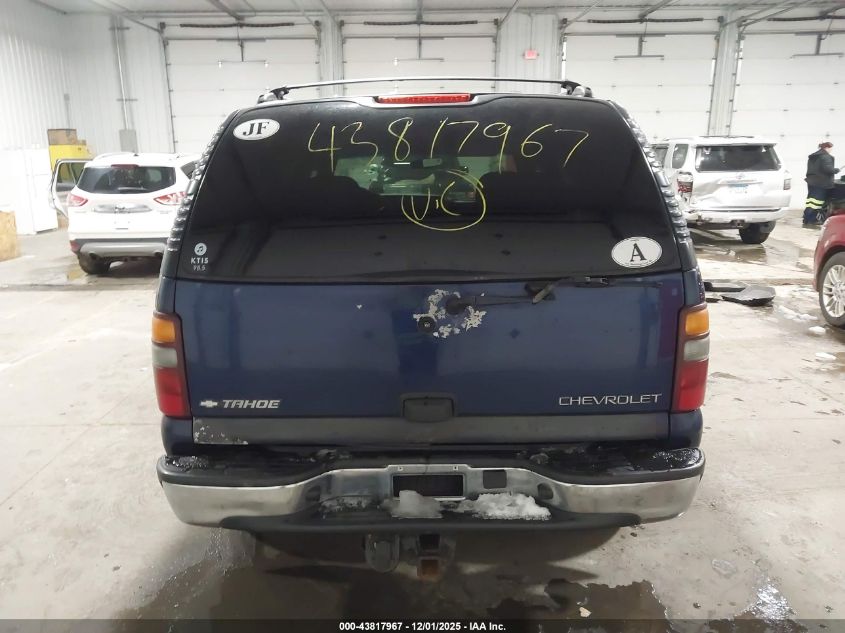 2002 Chevrolet Tahoe Ls VIN: 1GNEK13Z22J280685 Lot: 43817967