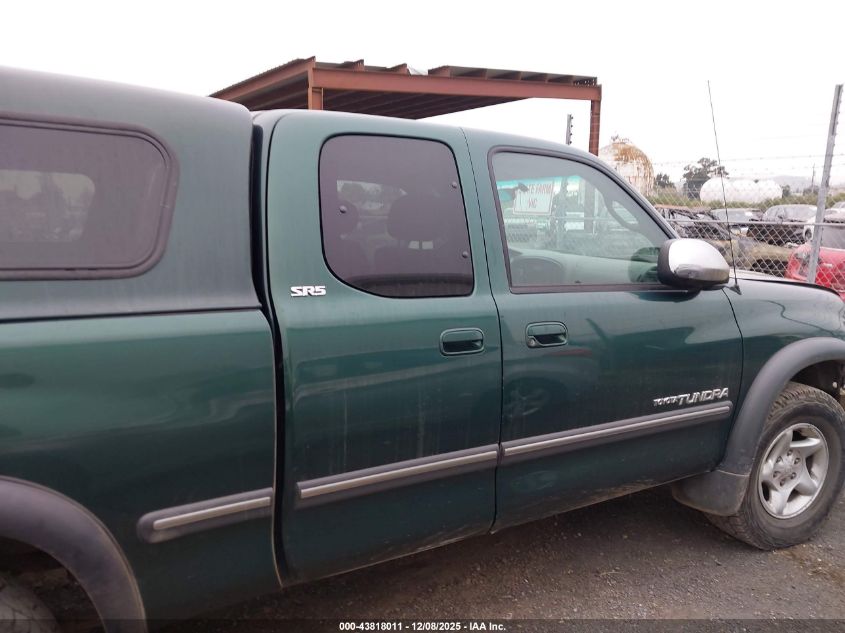 2000 Toyota Tundra Sr5 V8 VIN: 5TBRT341XYS015366 Lot: 43818011