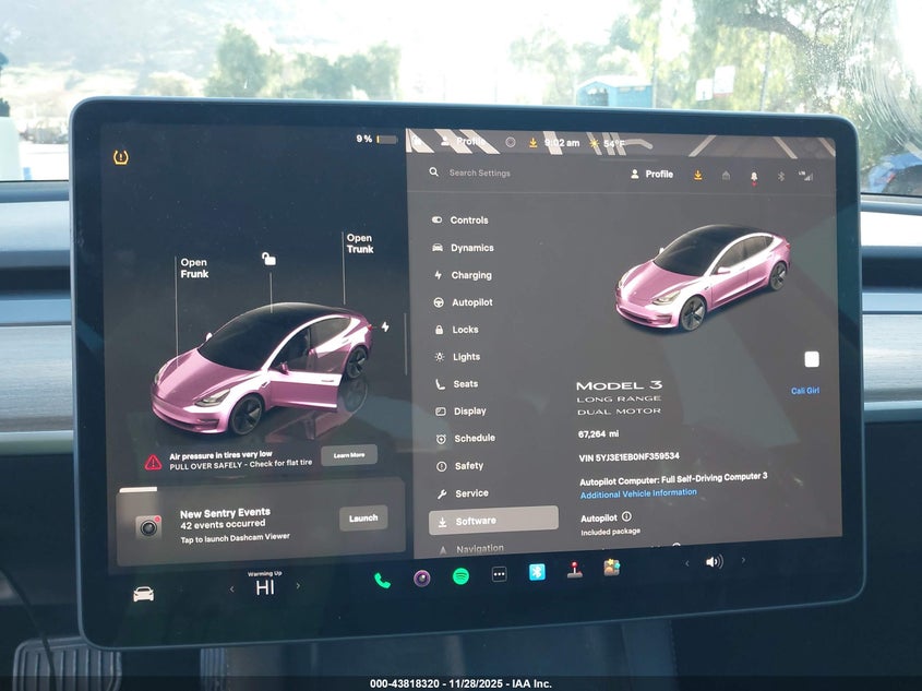 2022 Tesla Model 3 Long Range Dual Motor All-Wheel Drive VIN: 5YJ3E1EB0NF359534 Lot: 43818320