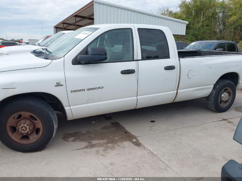2006 Dodge Ram 2500 Slt/Sport VIN: 3D7KR28C96G118101 Lot: 43818644