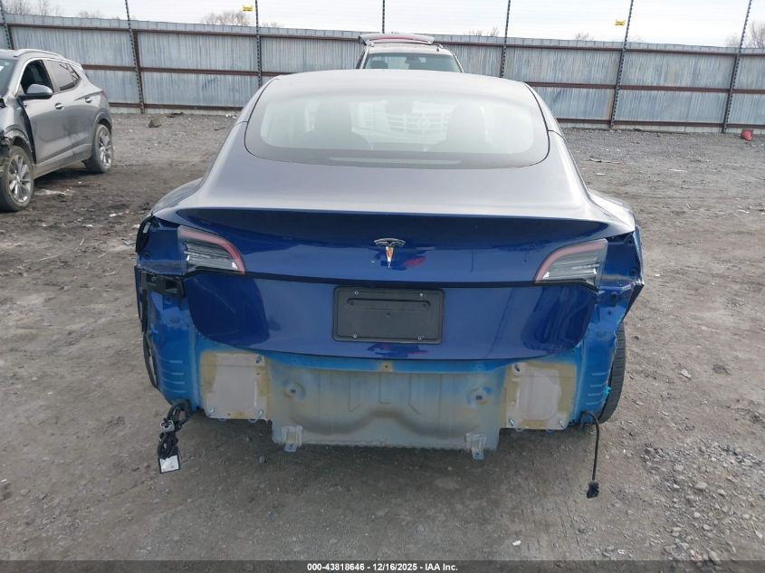 2023 Tesla Model 3 Rear-Wheel Drive VIN: 5YJ3E1EA2PF436060 Lot: 43818646