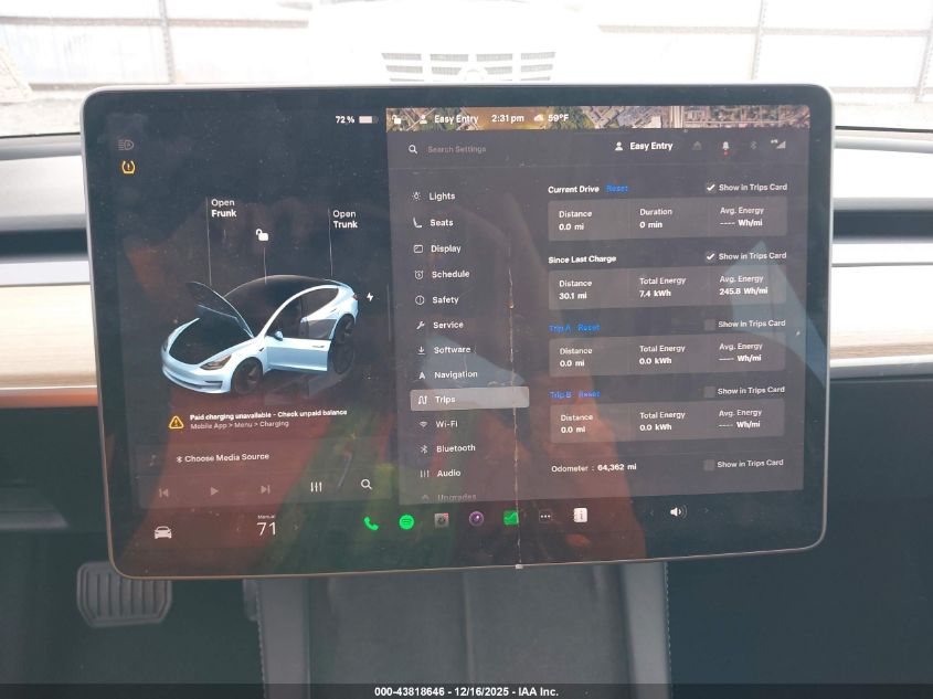 2023 Tesla Model 3 Rear-Wheel Drive VIN: 5YJ3E1EA2PF436060 Lot: 43818646