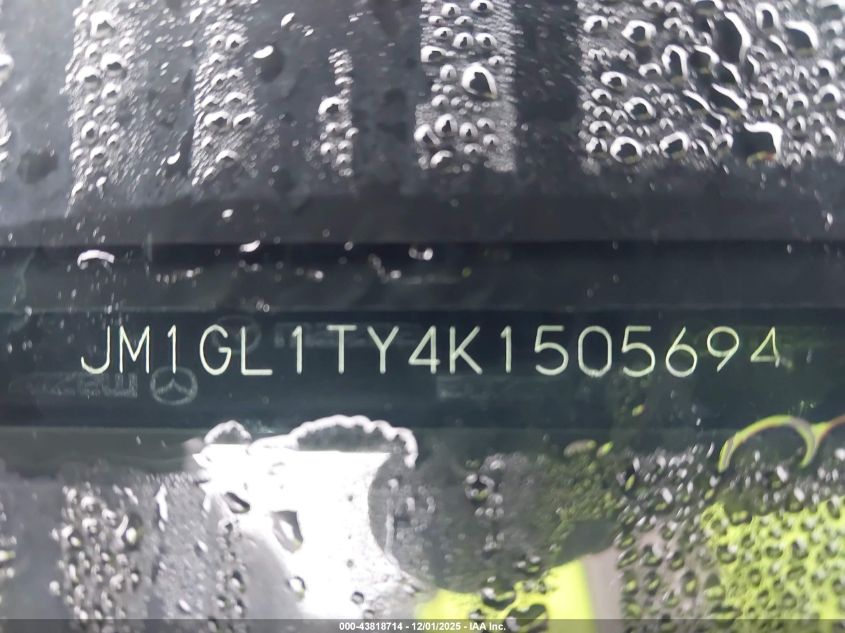 2019 Mazda Mazda6 Grand Touring VIN: JM1GL1TY4K1505694 Lot: 43818714