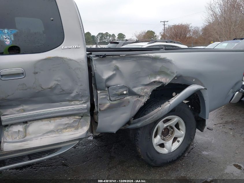 2000 Toyota Tundra Ltd V8 VIN: 5TBRT3819YS027423 Lot: 43818741