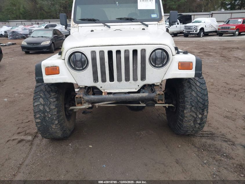 2001 Jeep Wrangler Se VIN: 1J4FA29P01P348340 Lot: 43818785