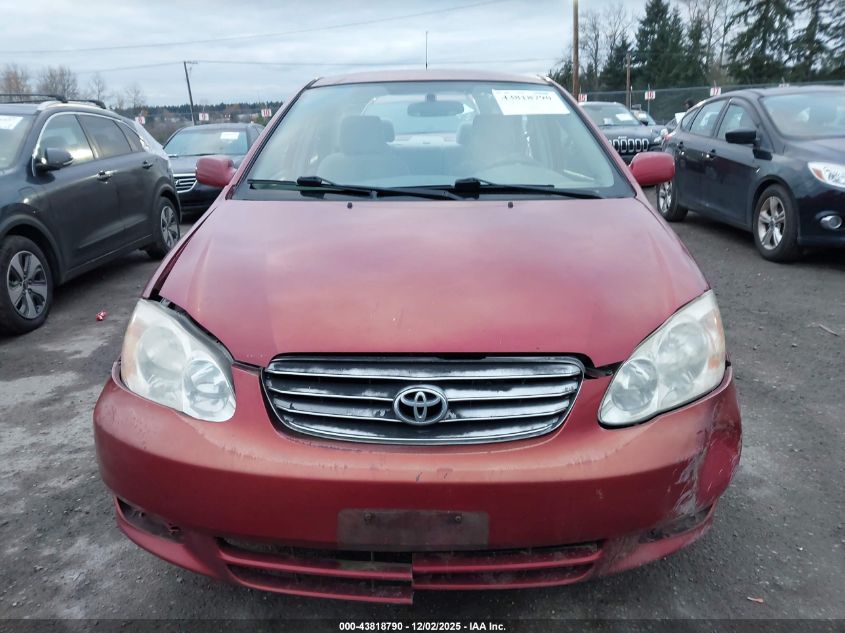 2003 Toyota Corolla Le VIN: 1NXBR32EX3Z077783 Lot: 43818790