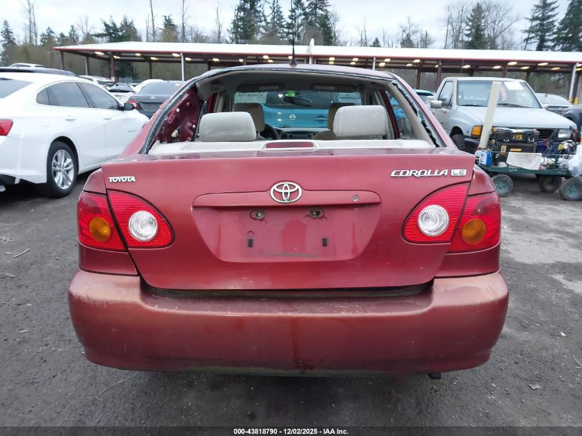 2003 Toyota Corolla Le VIN: 1NXBR32EX3Z077783 Lot: 43818790