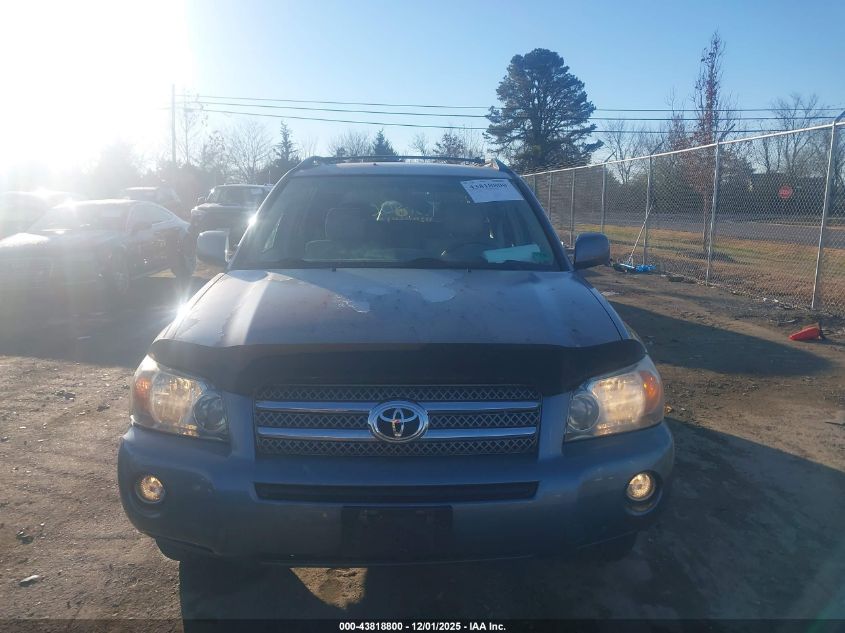 2006 Toyota Highlander Hybrid V6 VIN: JTEEW21A460012342 Lot: 43818800
