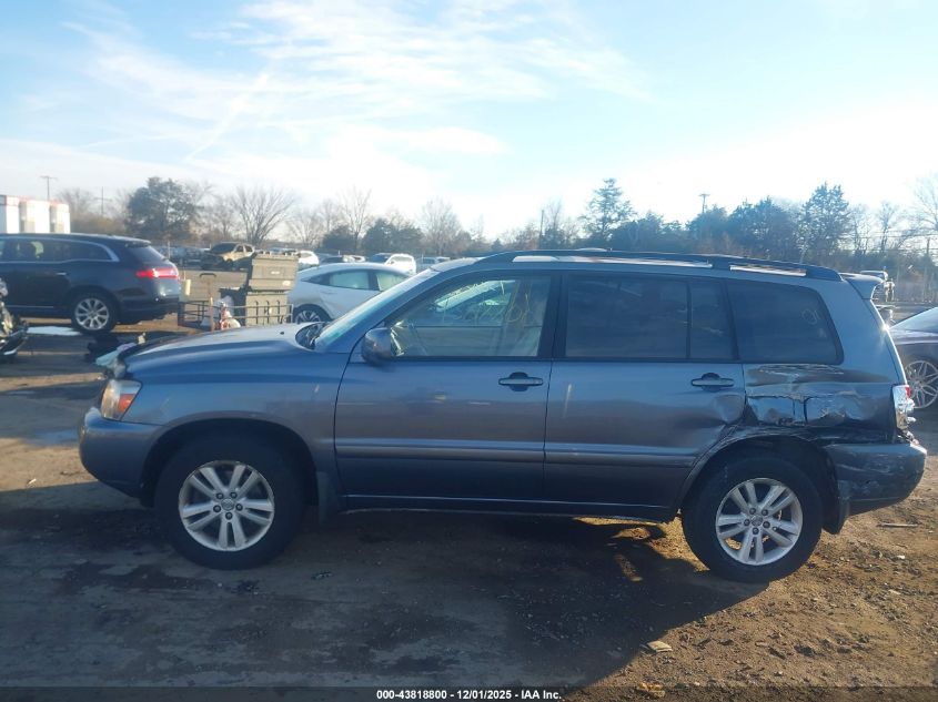 2006 Toyota Highlander Hybrid V6 VIN: JTEEW21A460012342 Lot: 43818800
