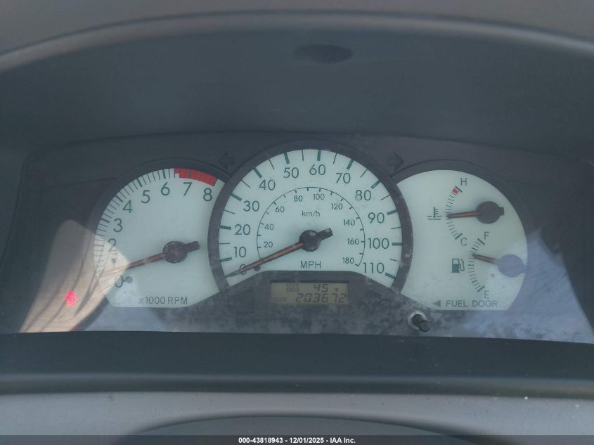 2003 Toyota Corolla Le VIN: JTDBR32E730040301 Lot: 43818943