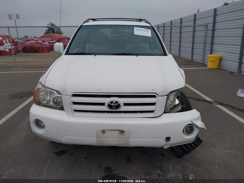 2007 Toyota Highlander 3Rd Row VIN: JTEDP21A070133296 Lot: 43819125