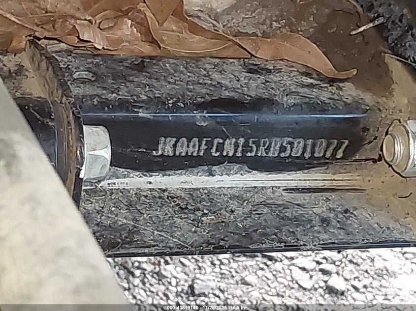 2024 Kawasaki Kaf1000 N VIN: JKAAFCN15RB501077 Lot: 43819146