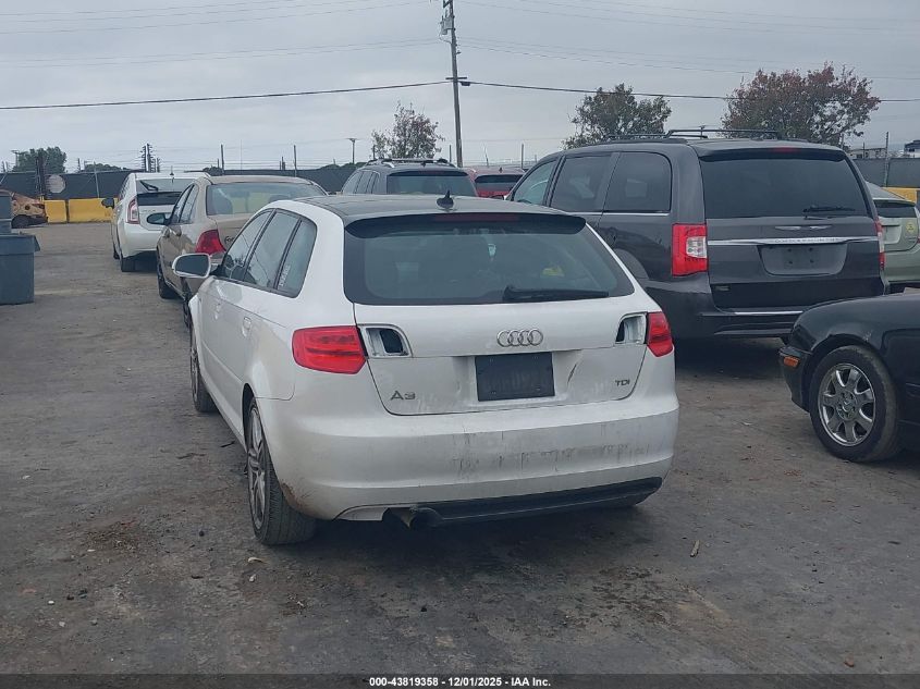 2012 Audi A3 2.0 Tdi Premium VIN: WAUKJAFM9CA100003 Lot: 43819358