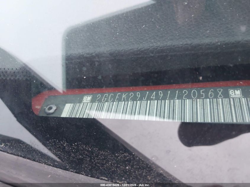 2009 Chevrolet Silverado 1500 Lt VIN: 2GCEK29J491120568 Lot: 43819426
