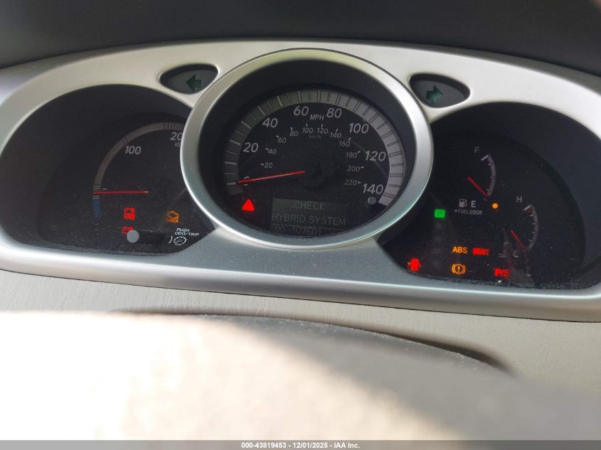 2006 Toyota Highlander Hybrid Limited V6 VIN: JTEDW21A060005870 Lot: 43819453