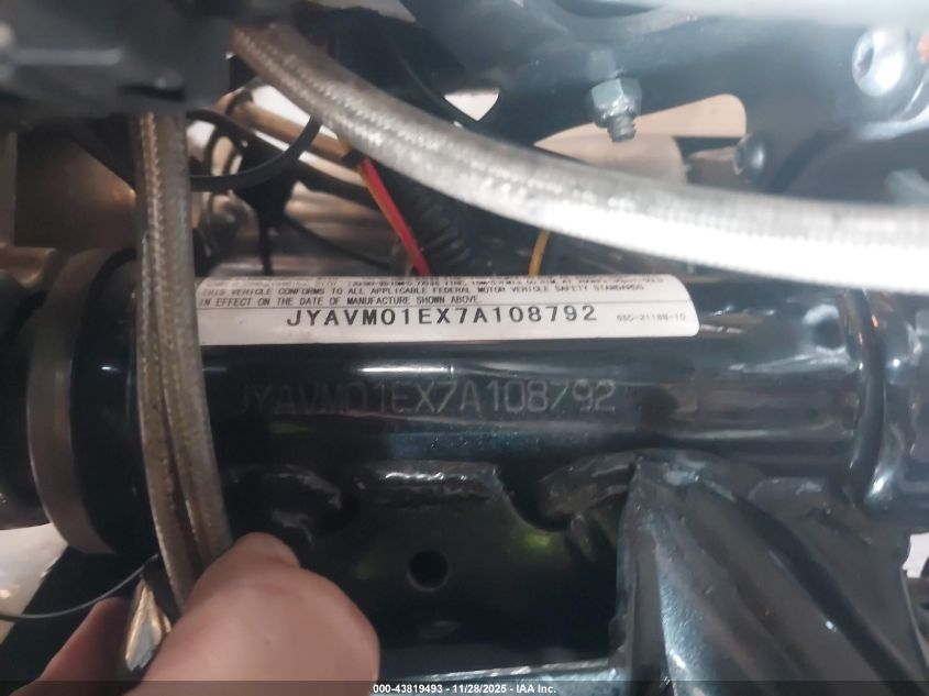 2007 Yamaha Xvs650 VIN: JYAVM01EX7A108792 Lot: 43819493