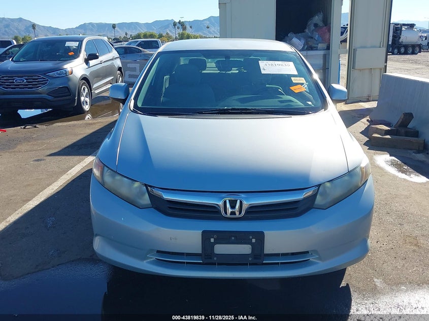 2012 Honda Civic Natural Gas VIN: 19XFB5F59CE002491 Lot: 43819839