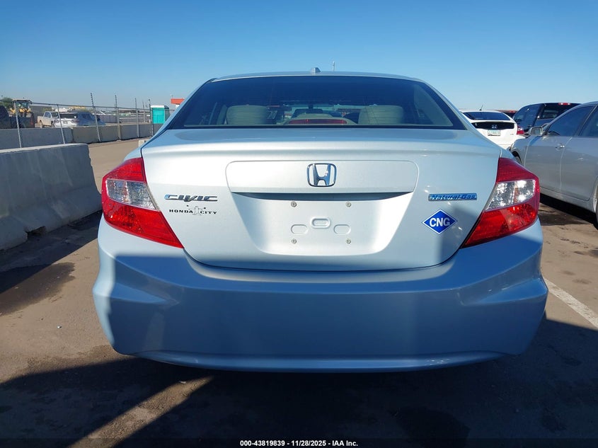 2012 Honda Civic Natural Gas VIN: 19XFB5F59CE002491 Lot: 43819839