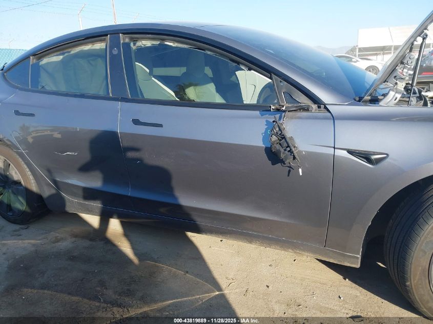 2024 Tesla Model 3 Long Range Dual Motor All-Wheel Drive/Rear-Wheel Drive VIN: 5YJ3E1EA2RF857585 Lot: 43819889