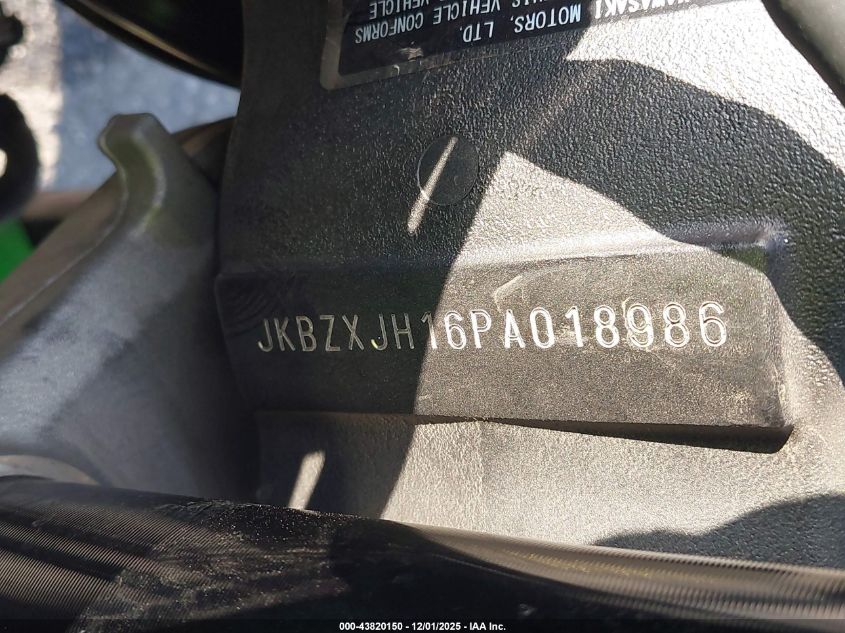 2023 Kawasaki Zx636 K VIN: JKBZXJH16PA018986 Lot: 43820150