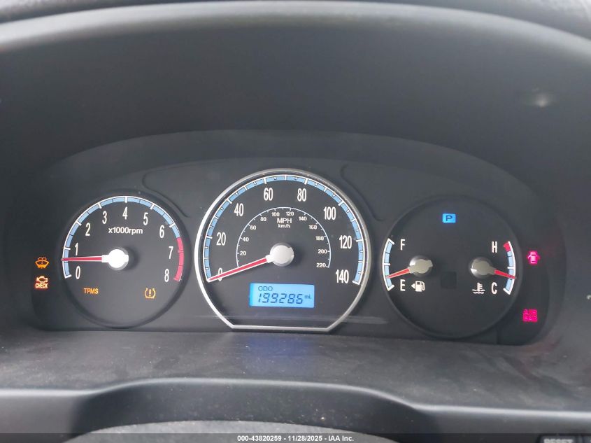 2009 Hyundai Santa Fe Gls VIN: 5NMSG13D79H316890 Lot: 43820259