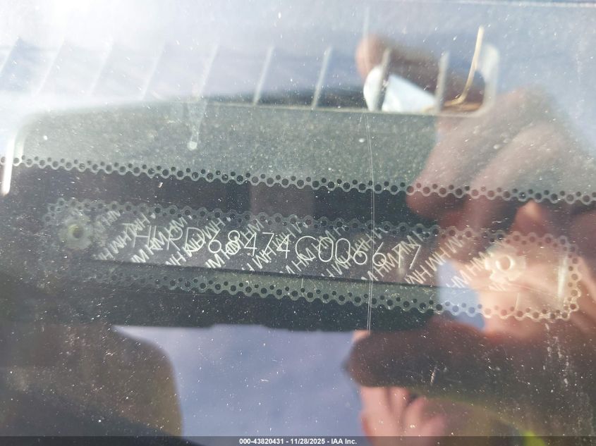 2004 Honda Cr-V Lx VIN: JHLRD68474C006617 Lot: 43820431