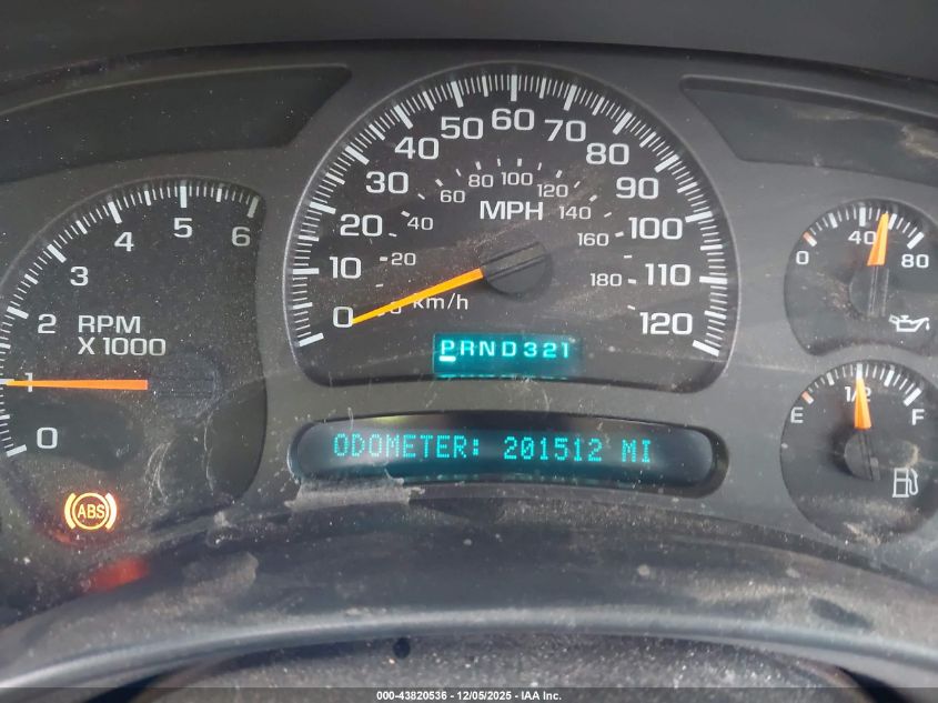 2003 Chevrolet Silverado 1500 Ls VIN: 2GCEC19T631202057 Lot: 43820536