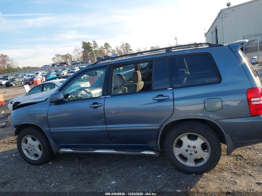 2006 Toyota Highlander Limited V6 VIN: JTEDP21A060099343 Lot: 43820826