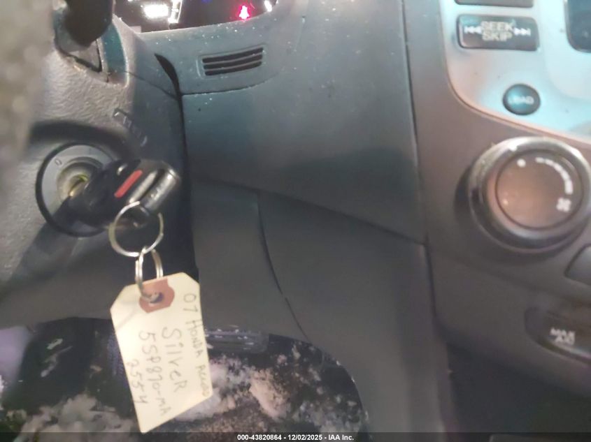 2007 Honda Accord 2.4 Se VIN: 1HGCM56387A072554 Lot: 43820864