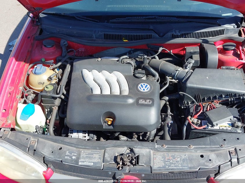 2003 Volkswagen Golf Gls 2.0L VIN: 9BWGK61J834005310 Lot: 43820970