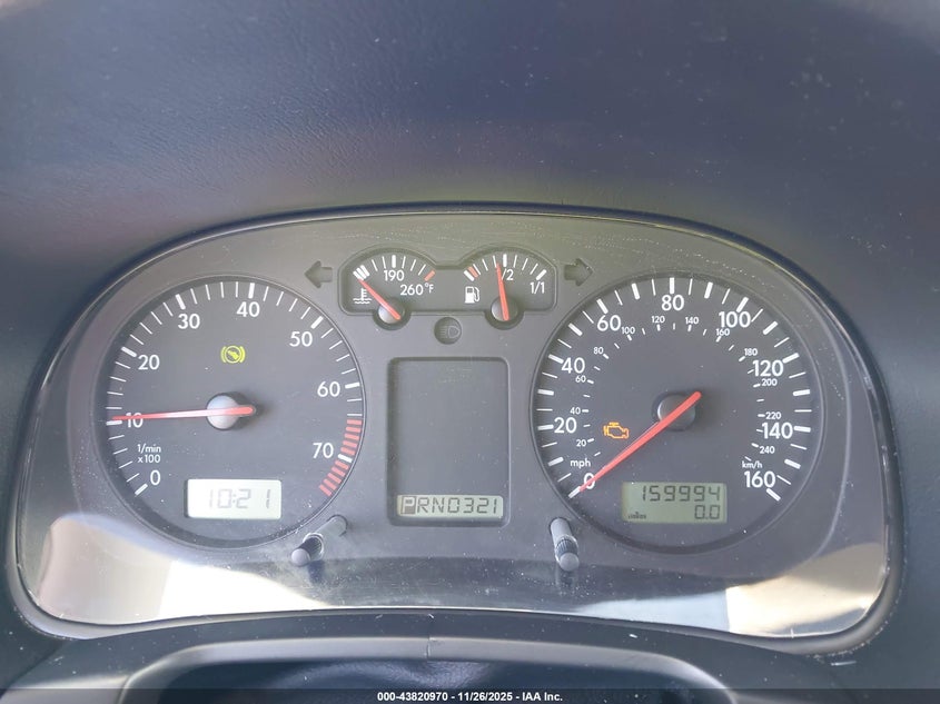 2003 Volkswagen Golf Gls 2.0L VIN: 9BWGK61J834005310 Lot: 43820970