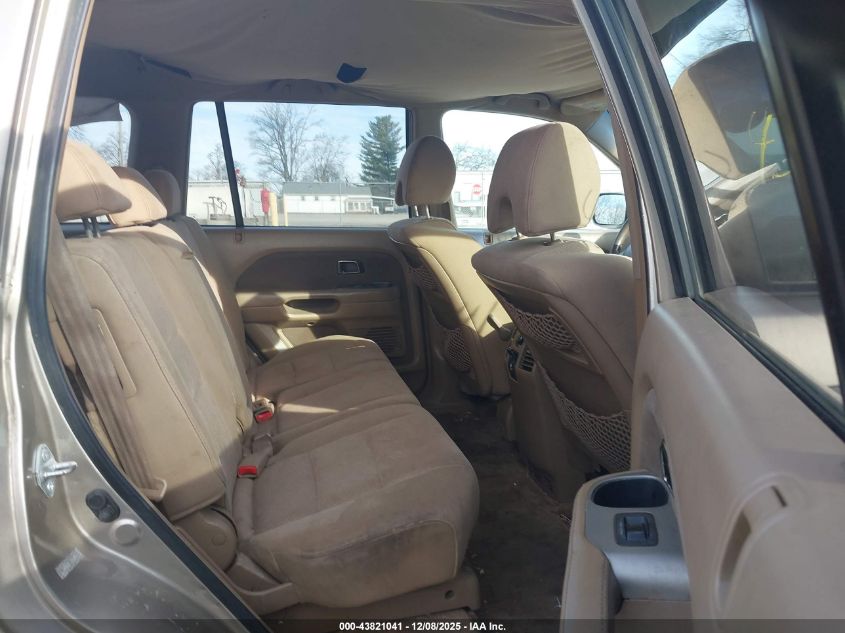 2006 Honda Pilot Ex VIN: 2HKYF18426H512286 Lot: 43821041