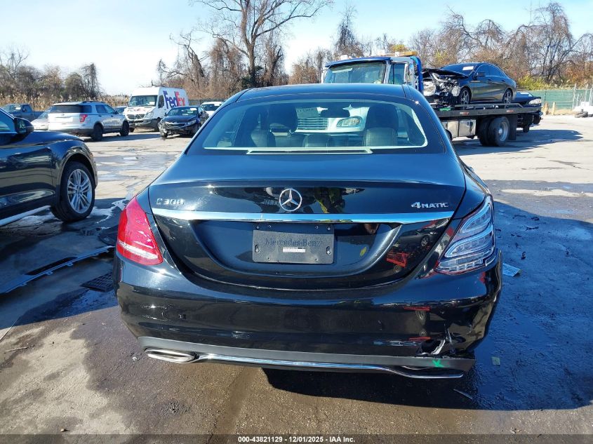2015 Mercedes-Benz C 300 4Matic VIN: 55SWF4KB1FU089276 Lot: 43821129