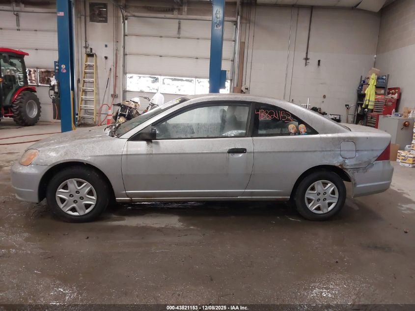 2003 Honda Civic Dx VIN: 1HGEM22273L005110 Lot: 43821153