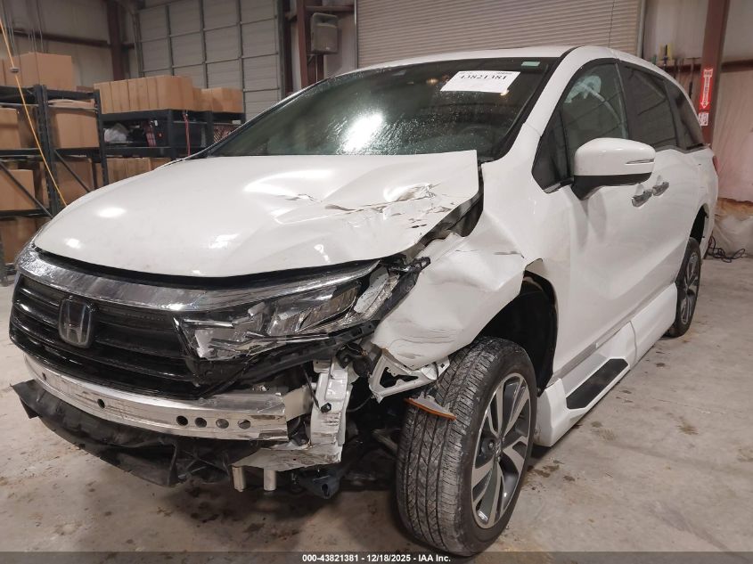 2022 Honda Odyssey Touring VIN: 5FNRL6H87NB024851 Lot: 43821381