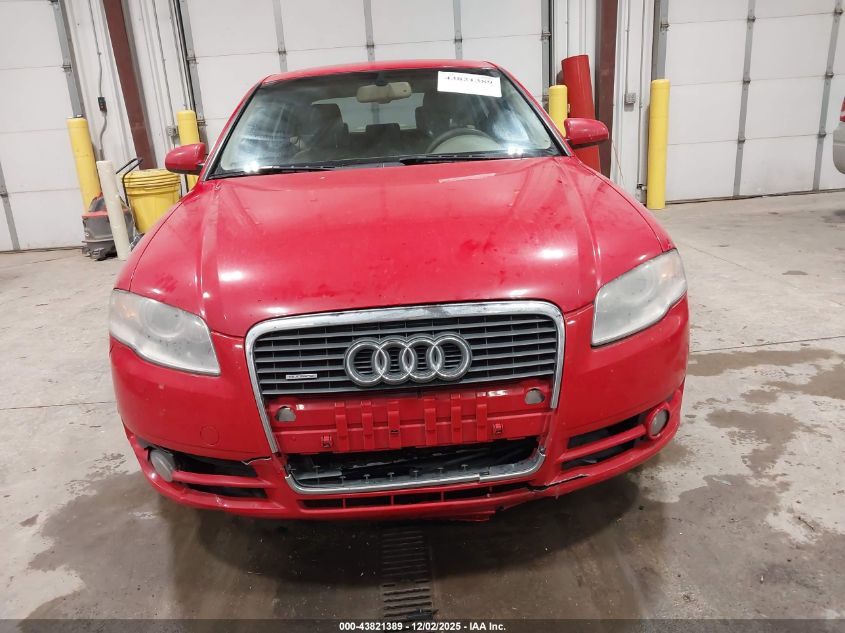 2007 Audi A4 2.0T VIN: WAUDF78E27A127472 Lot: 43821389