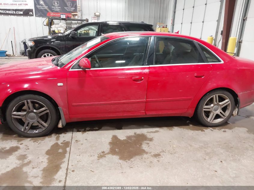 2007 Audi A4 2.0T VIN: WAUDF78E27A127472 Lot: 43821389