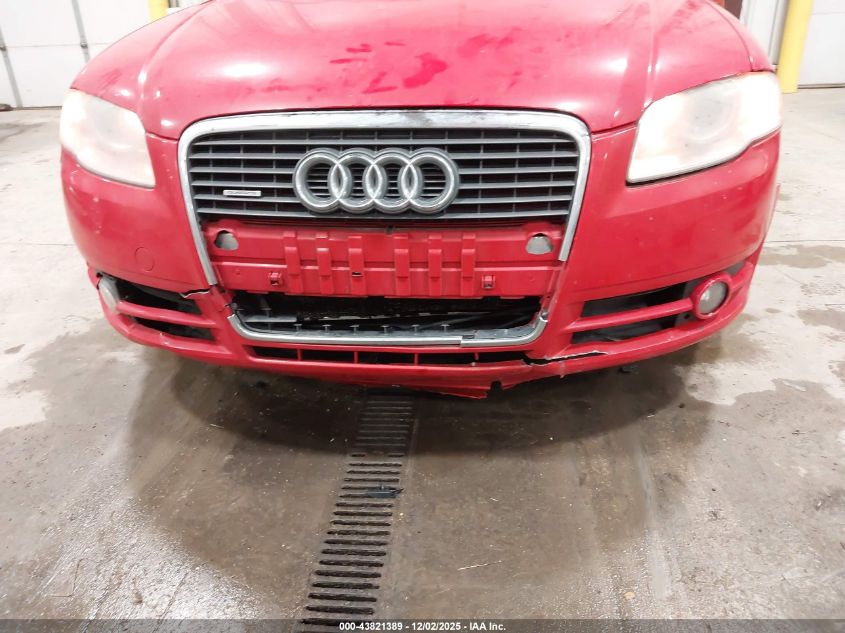 2007 Audi A4 2.0T VIN: WAUDF78E27A127472 Lot: 43821389