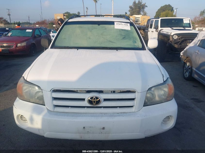 2006 Toyota Highlander V6 VIN: JTEGP21A660105417 Lot: 43821399