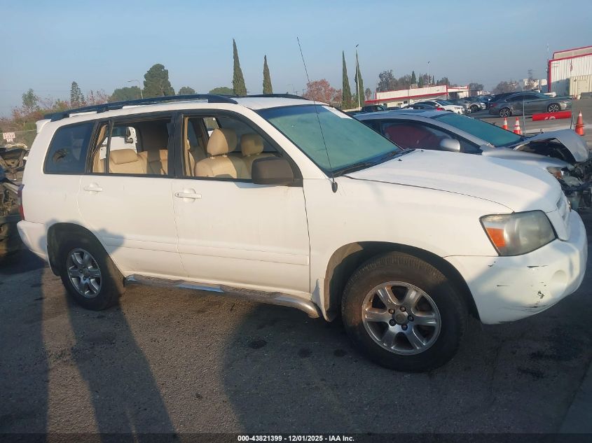2006 Toyota Highlander V6 VIN: JTEGP21A660105417 Lot: 43821399