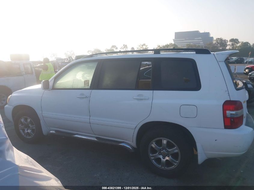 2006 Toyota Highlander V6 VIN: JTEGP21A660105417 Lot: 43821399