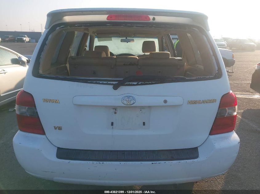 2006 Toyota Highlander V6 VIN: JTEGP21A660105417 Lot: 43821399
