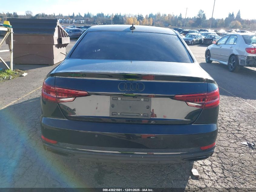 2019 Audi A4 45 Premium VIN: WAUENAF45KN001364 Lot: 43821501