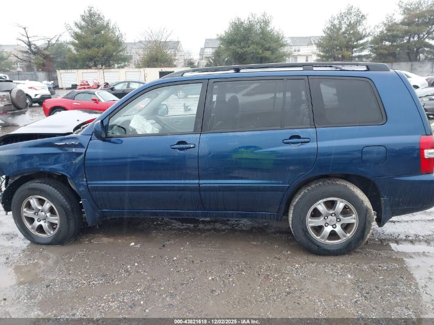 2005 Toyota Highlander V6 VIN: JTEEP21A350075198 Lot: 43821618