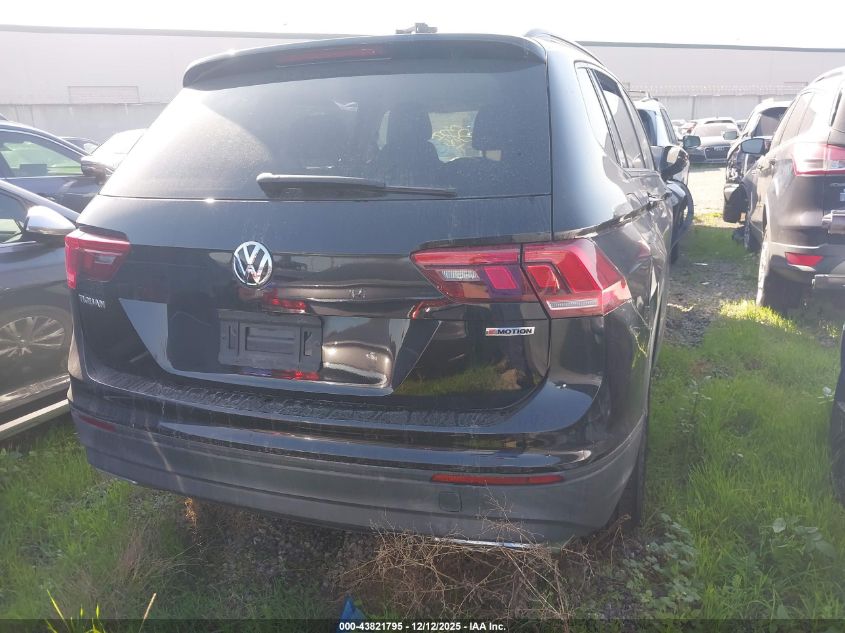 2019 Volkswagen Tiguan 2.0T S VIN: 3VV0B7AX3KM191445 Lot: 43821795